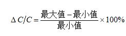 高介電常數型與半導體型的容量變化率計算公式如下：